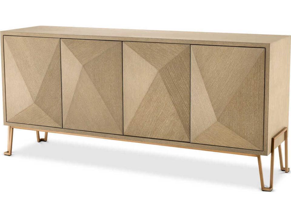 Highland Dresser in Washed Oak and Brushed Brass
