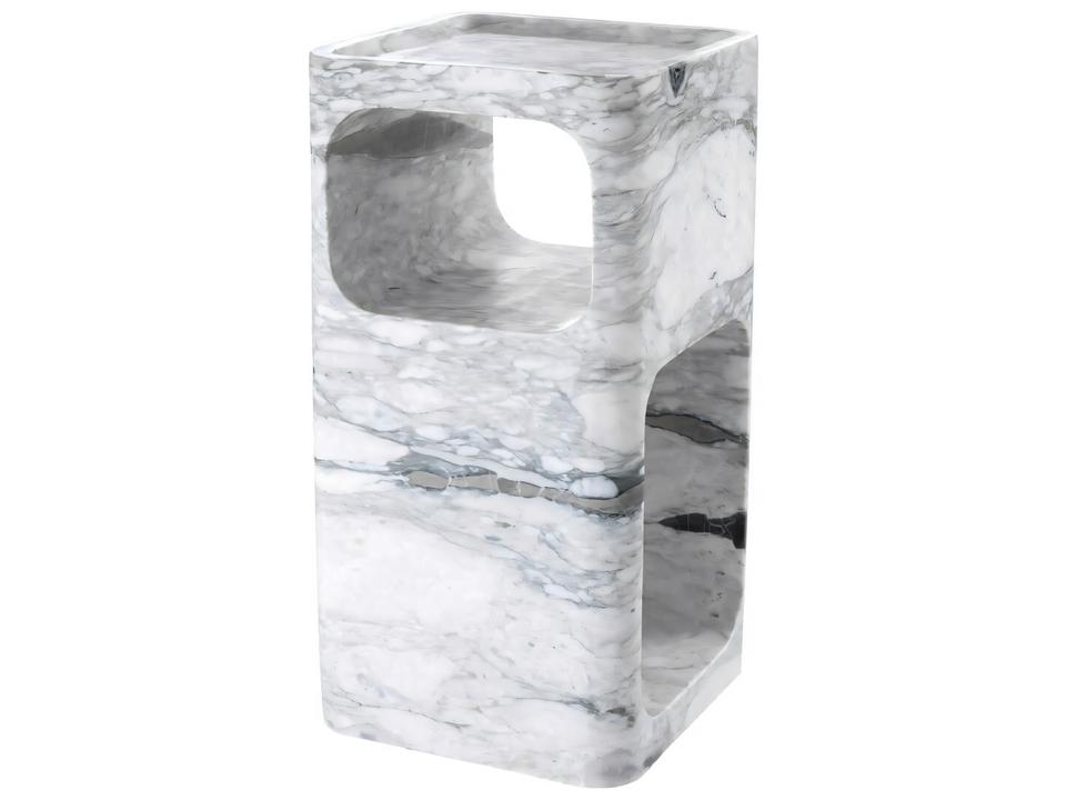 Adler White Marble Side Table