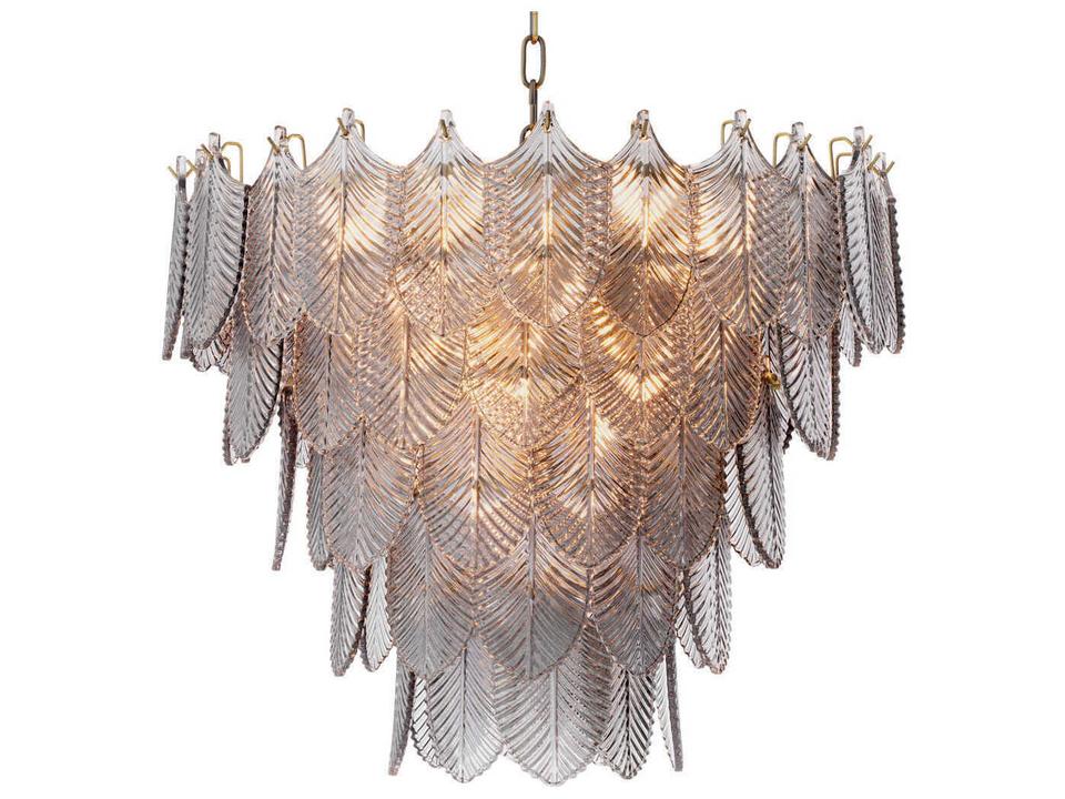 Verbier S Chandelier Light Brushed Brass Smoke Glass