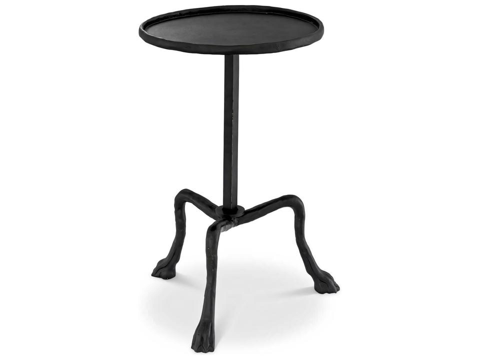 Carlos Round Metal Side Table in Bronze Finish