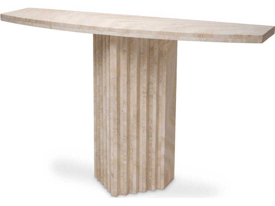 Atzaro Console Table Travertine Art Deco