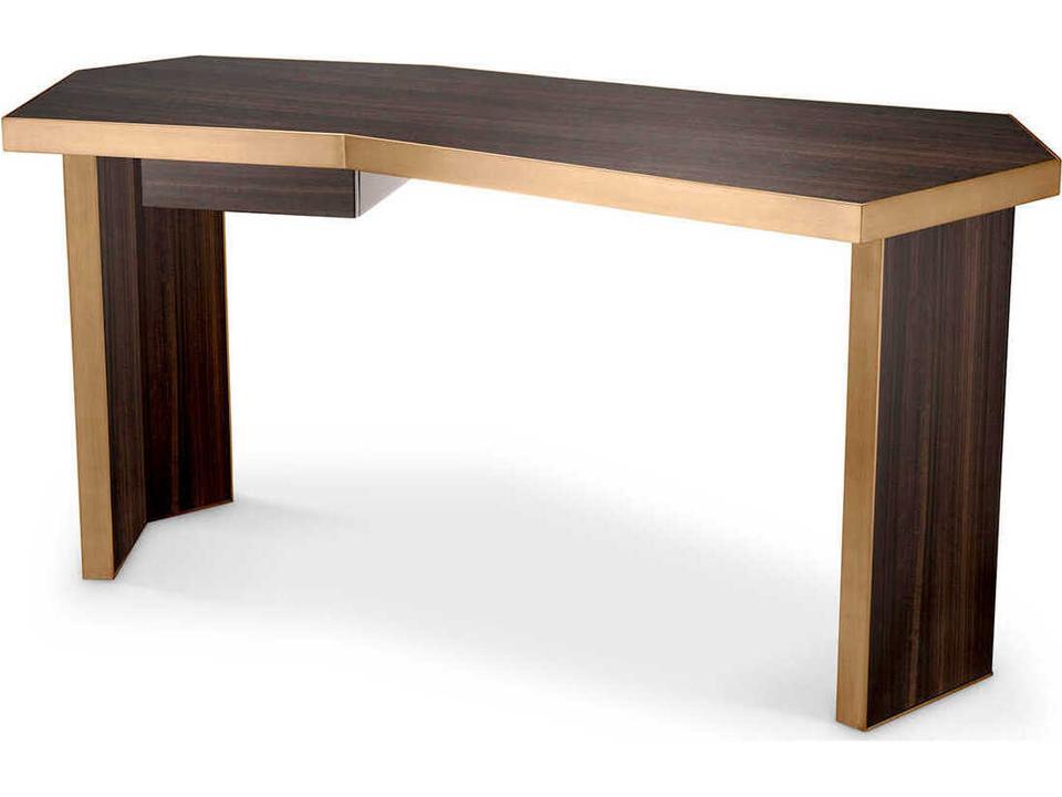 Xenon Desk in High Gloss Smoked Eucalyptus Veneer