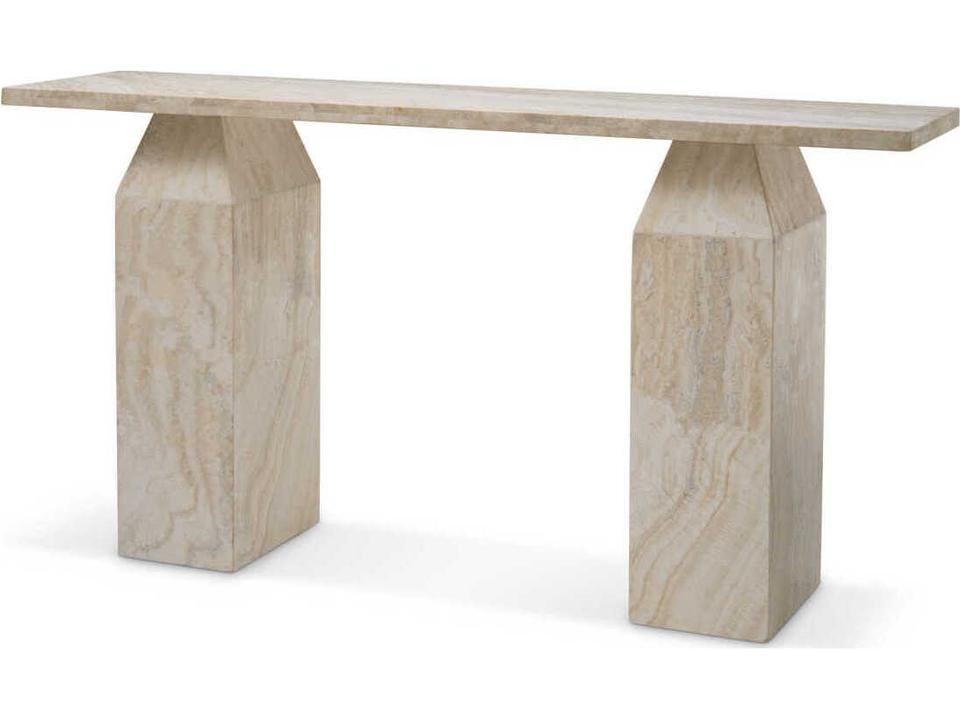 Tarragona Console Table in Natural Travertine
