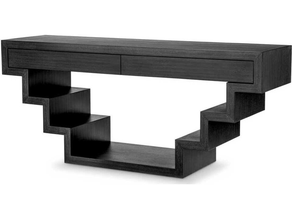 Rialto Console Table Charcoal Grey Oak Veneer