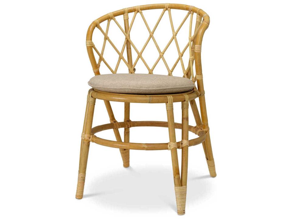 Alvaro Natural Rattan Incl Cushion Dining Chair
