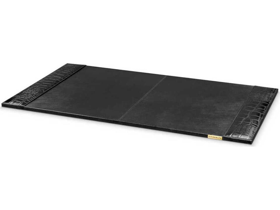 Blotter Scaleo Croco Embossed Black Leather Desk