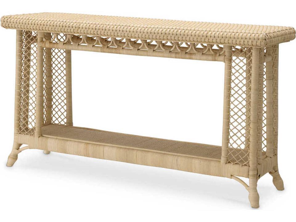 Saba Console Table Natural Rattan Coastal Design