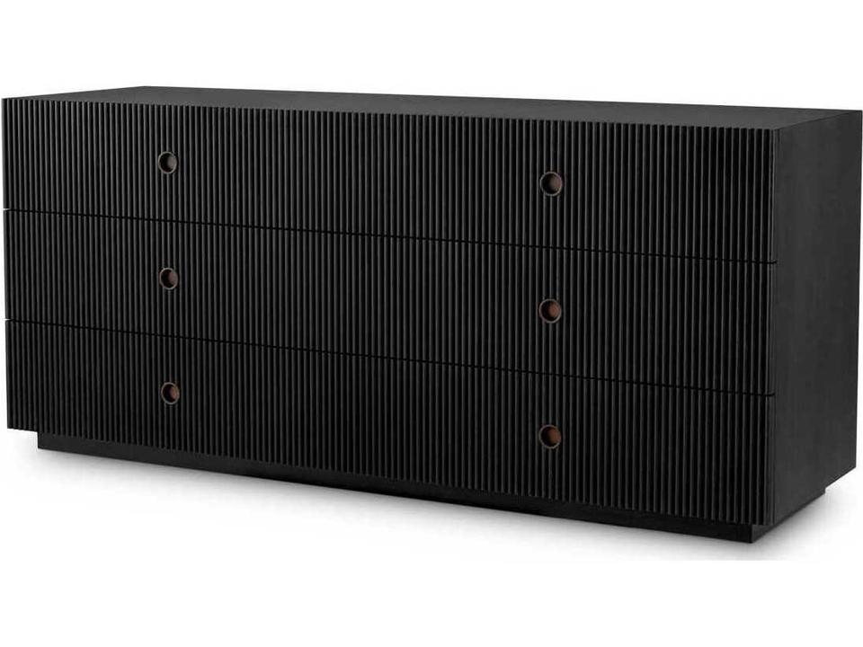 Chest Dimitrios Charcoal Grey Oak Veneer Drawer