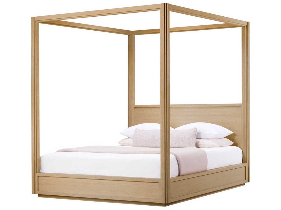 Bed Tribeca King Natural Oak Veneer Size Canopy