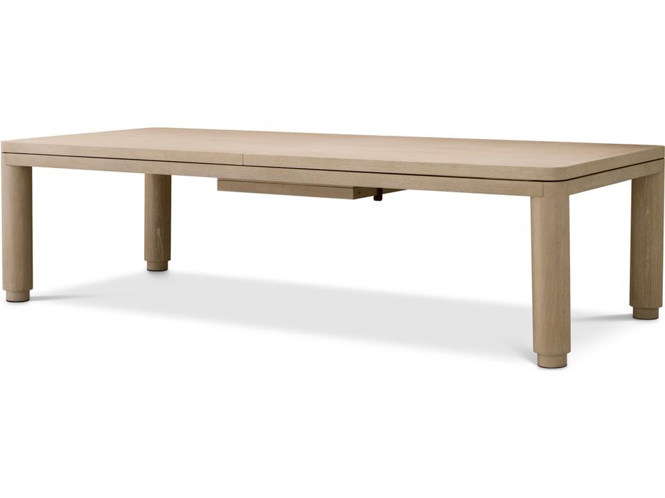Rectangular Wood Washed Oak Veneer Dining Table
