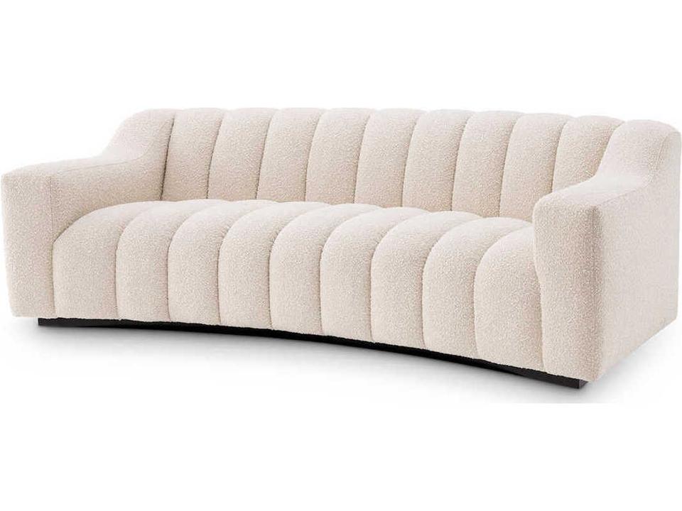 Kelly Sofa S Boucle Cream Curved Design