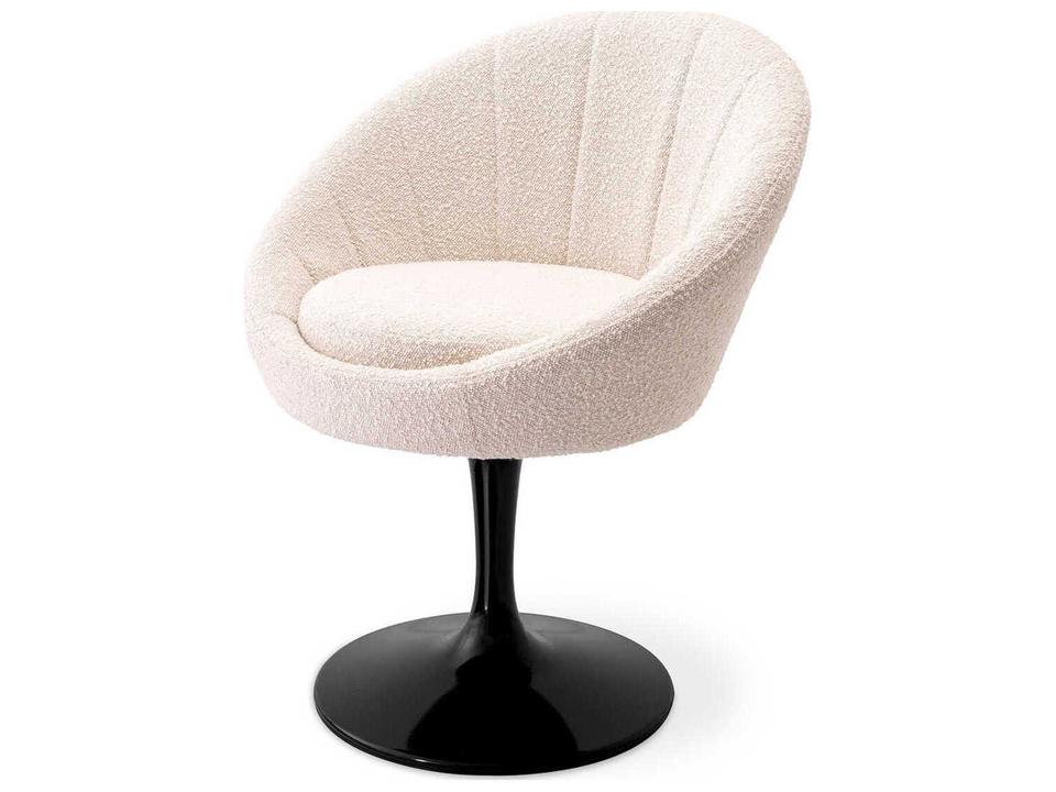 Oneill Black Upholstered Arm Dining Chair with Swivel Base