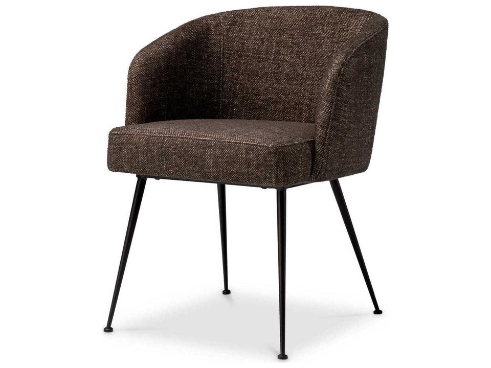 Aiden Brown Upholstered Arm Dining Chair