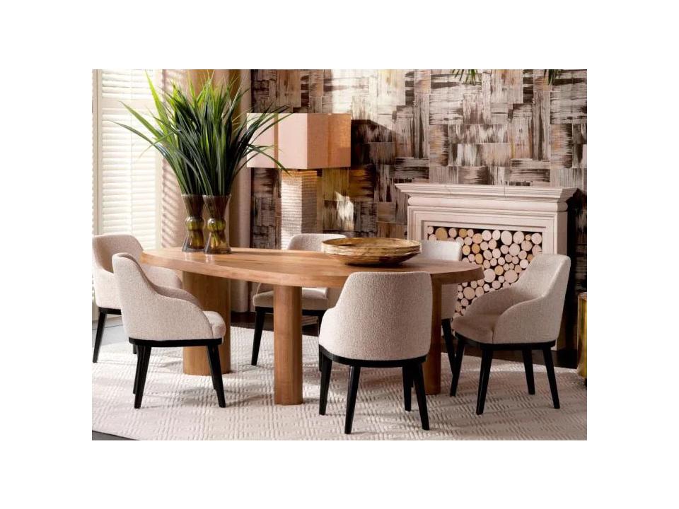 Costa Oak Wood Dining Room Set