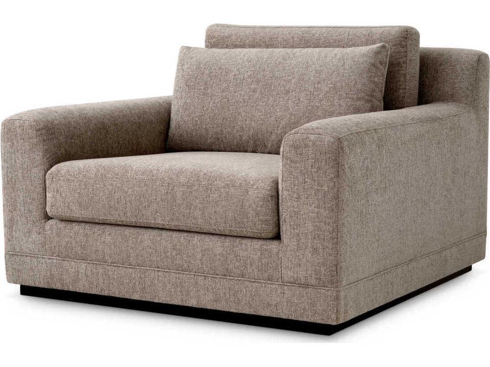 Manhattan Beige Club Chair with Black Base