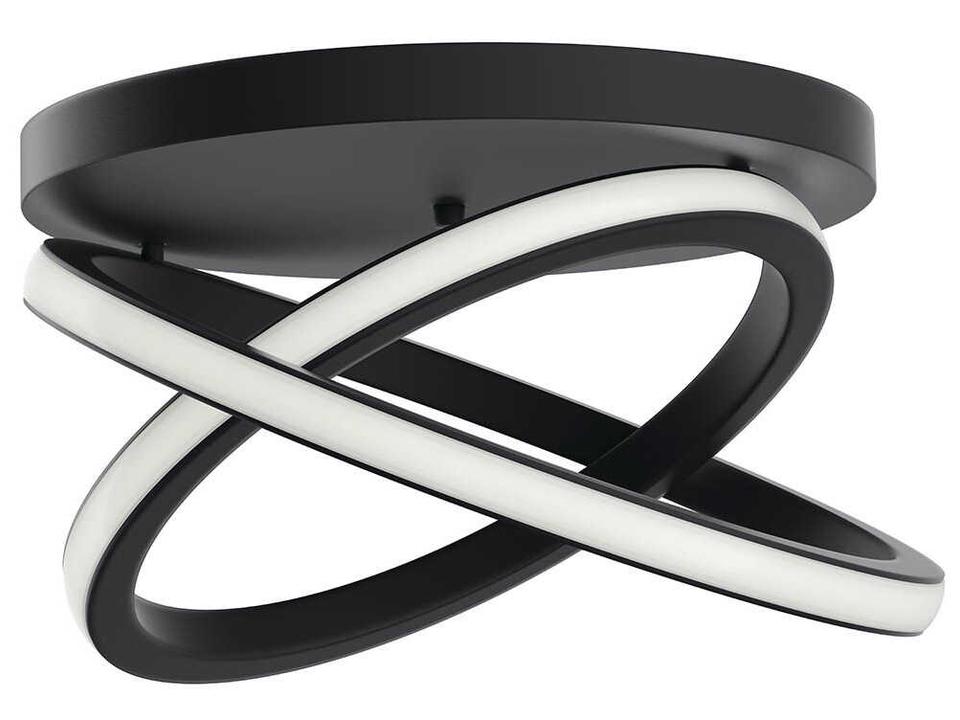 Caputo 2-Light Matte Black LED Flush Mount