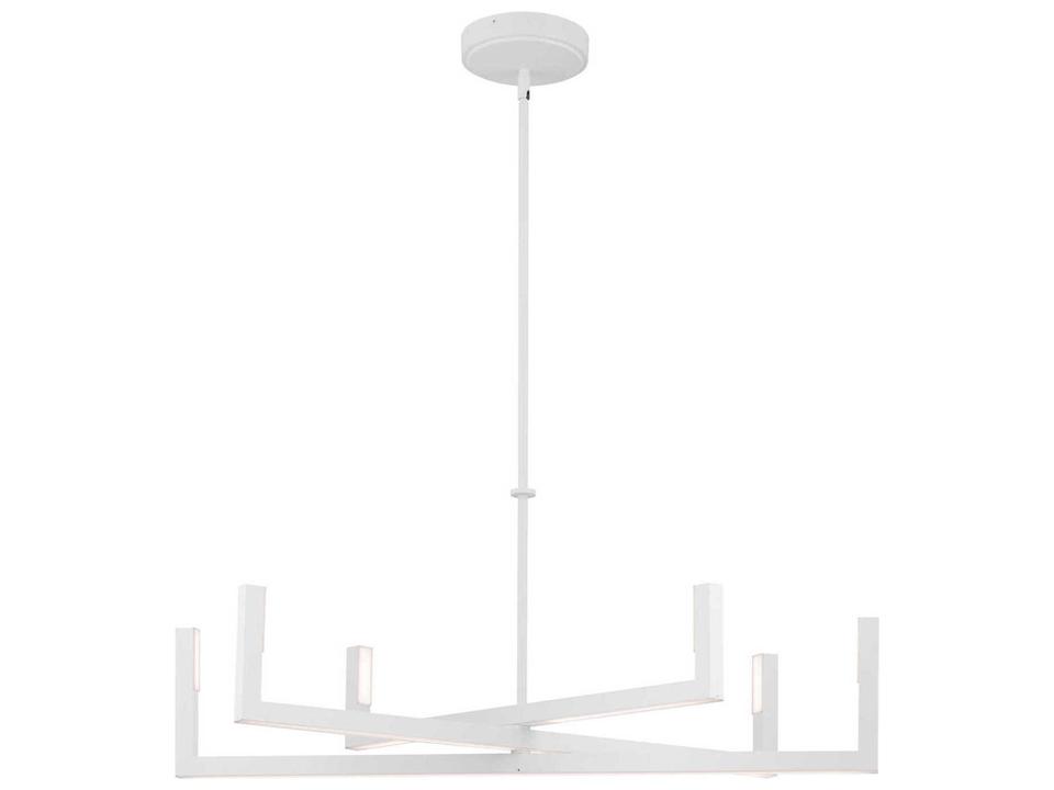 Priam 6-Light White Linear Chandelier