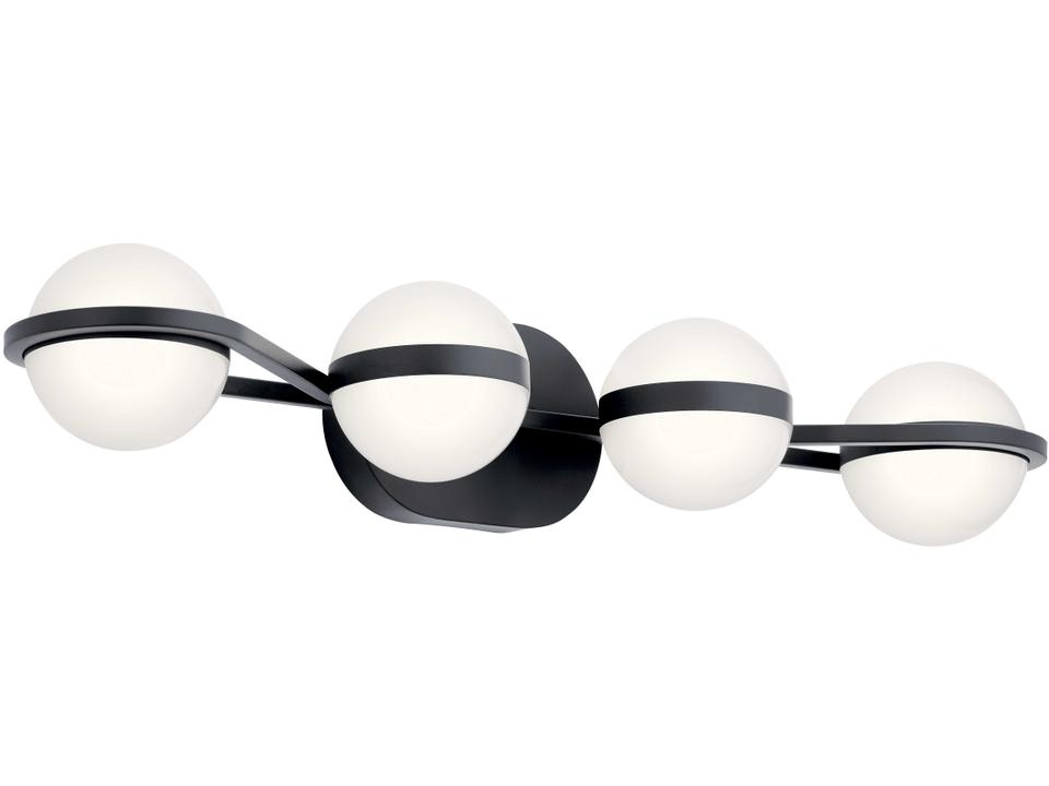 Brettin 4-Light Matte Black LED Vanity Light
