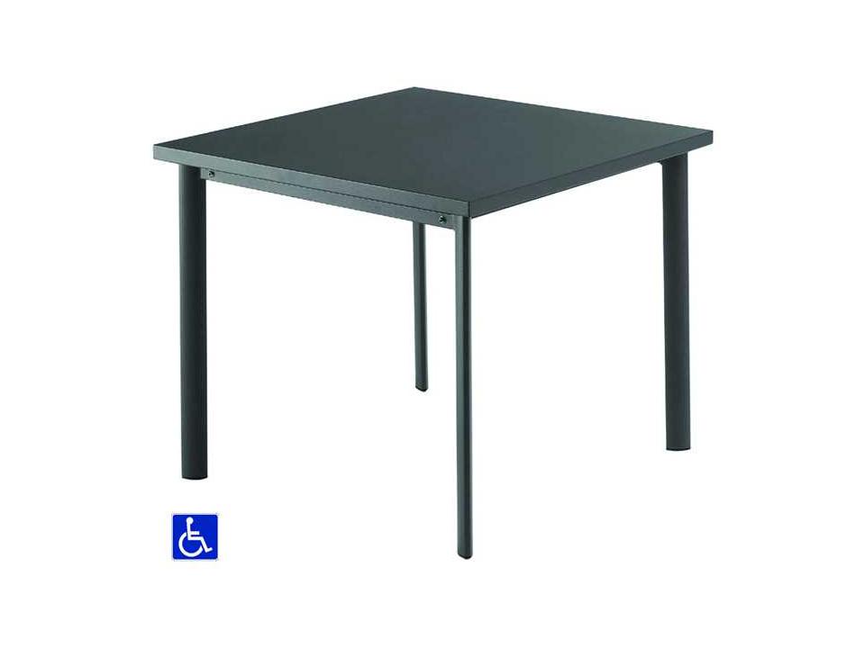 Star 40-Inch Square Steel Dining Table ADA Compliant