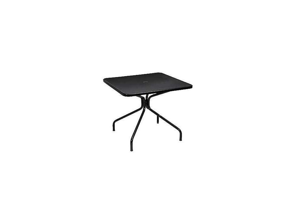 Cambi Steel Square Dining Table with Umbrella Hole