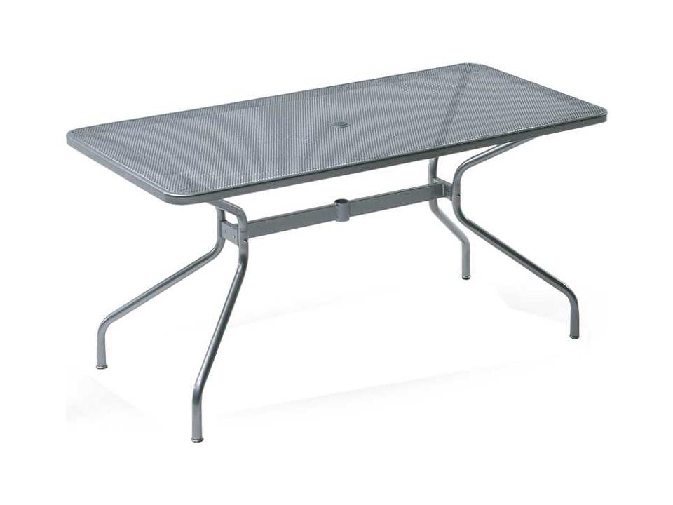 Drink Steel Rectangular Umbrella Table in Antique Iron