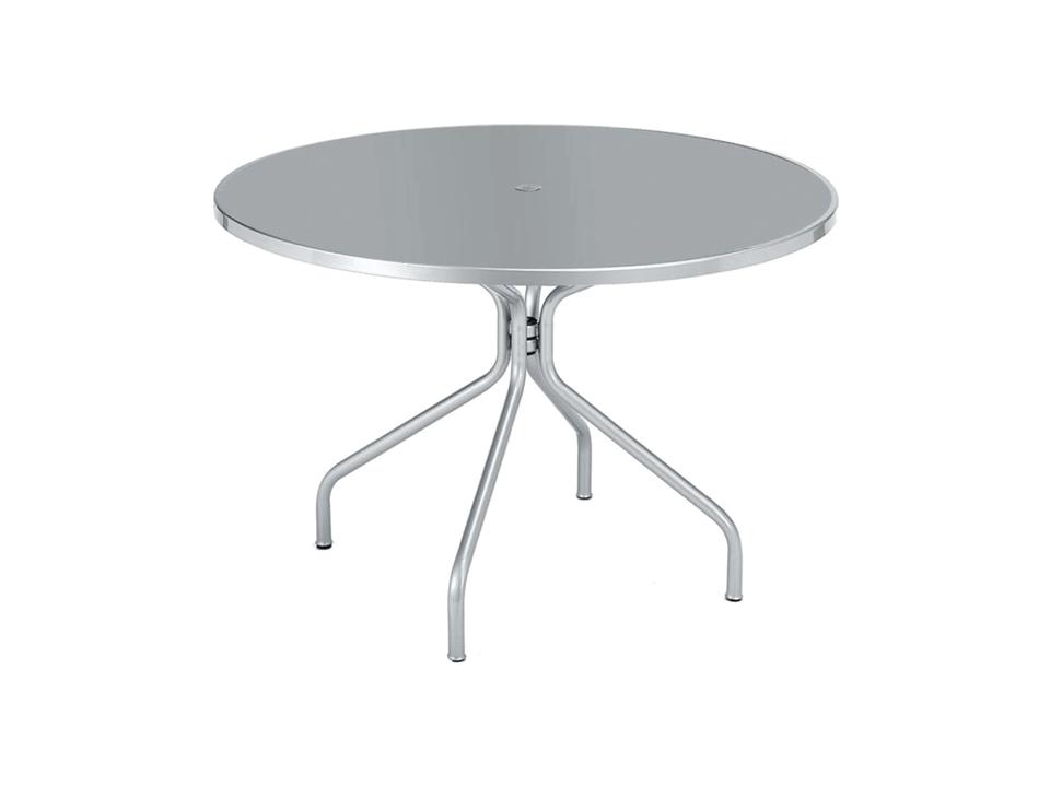 Drink 36 Inch Round Steel Umbrella Table