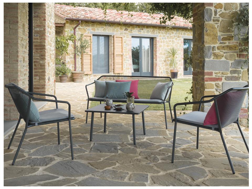 Darwin Steel Metal Outdoor Patio Lounge Set