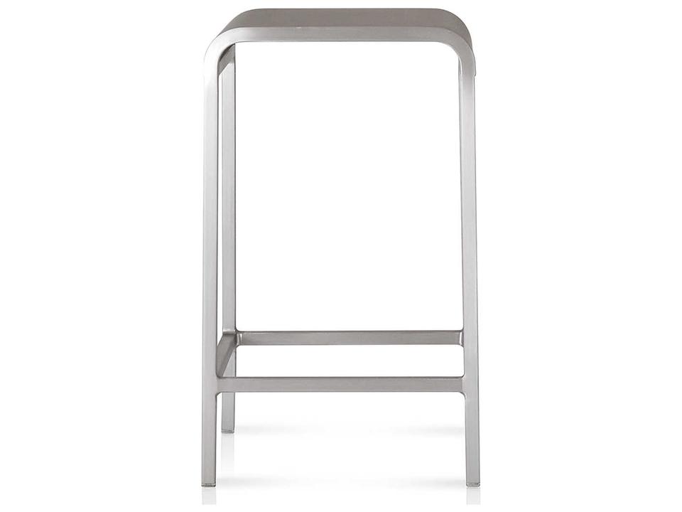 Norman Foster Brushed Aluminum Counter Stool