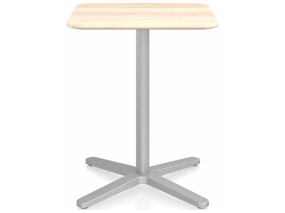 2 Inch Square Dining Table with Aluminum X-Base by Jasper Morrison