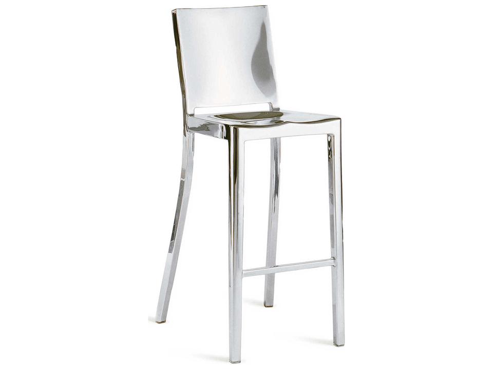 Hudson Polished Aluminum Bar Stool