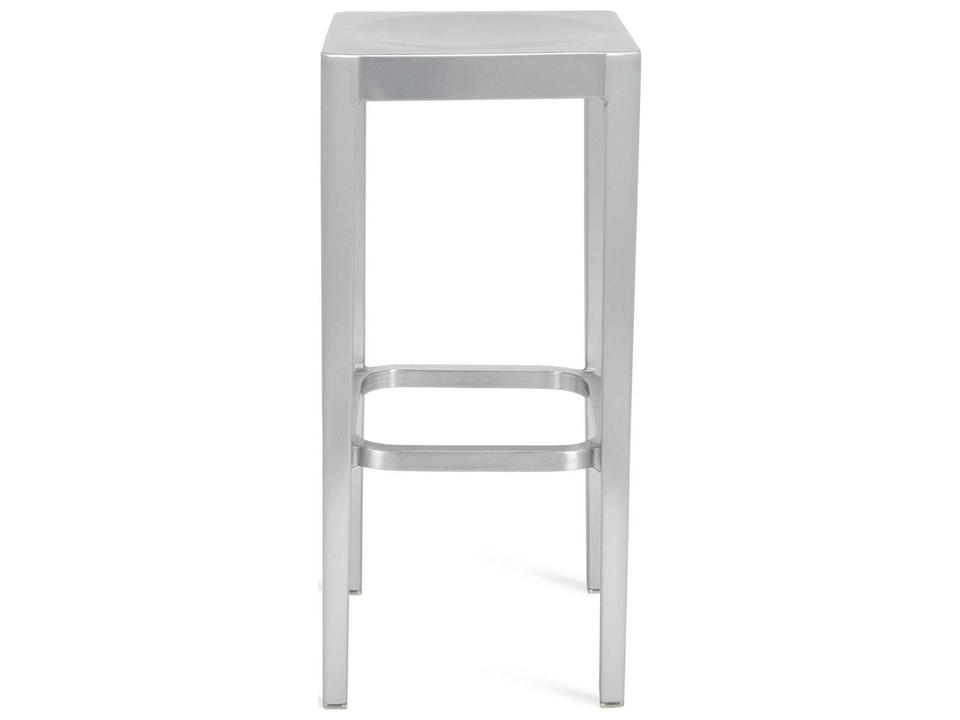 Brushed Aluminum High Bar Stool