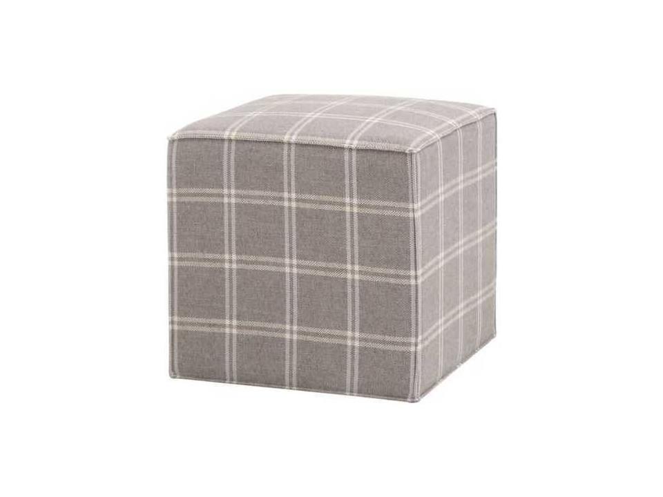 Essentials Knox Gray Upholstered Ottoman