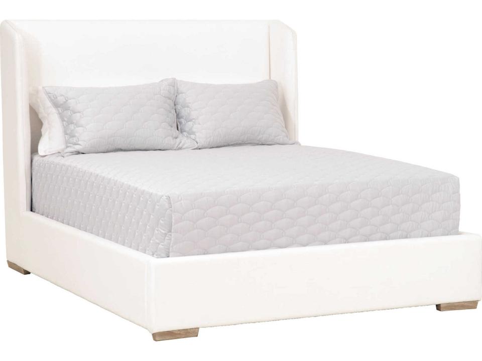 Stewart King Upholstered Bed in Pearl Natural Gray