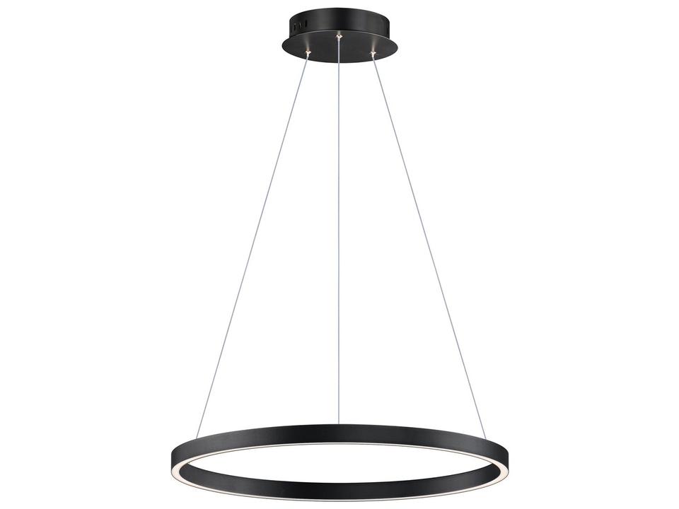 Groove LED Ring Pendant Light in Black