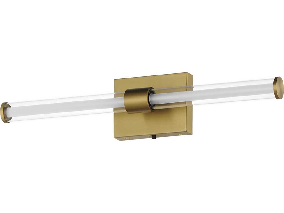 Fuse 1-Light Natural Aged Brass Vanity Light