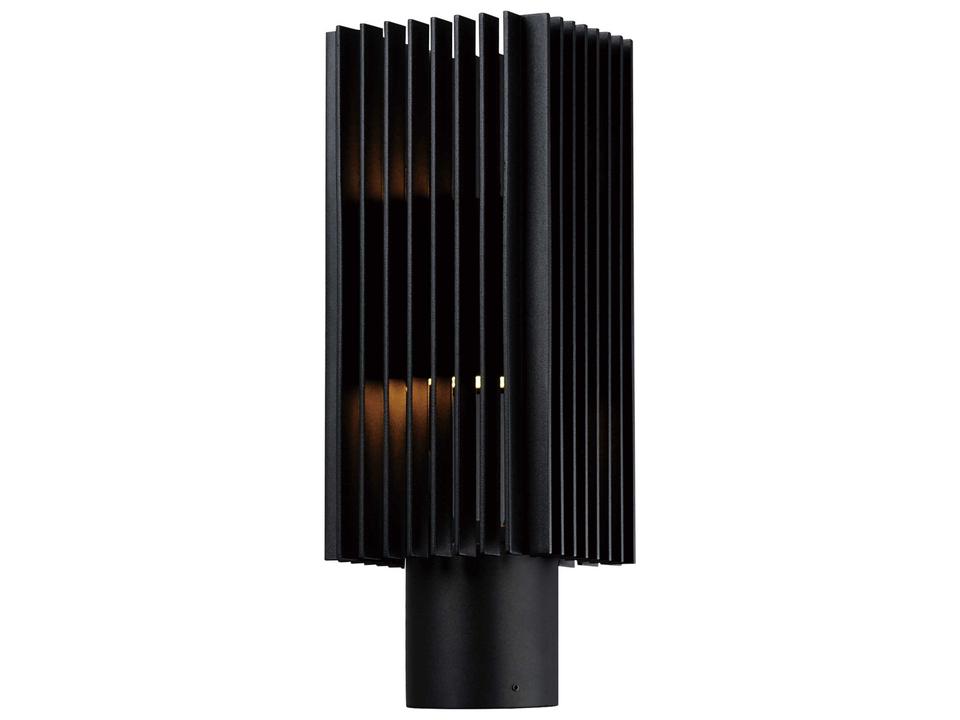 Rampart 2-Light LED Outdoor Post Light in Black with Modern Design