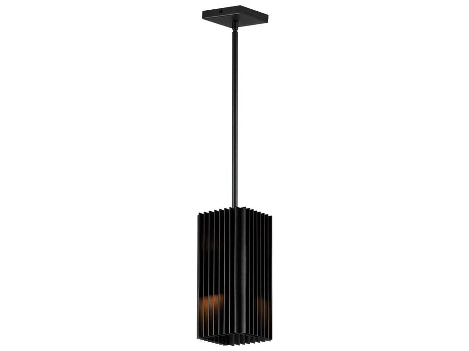 Rampart 5.5-Inch Black Outdoor LED Pendant Light