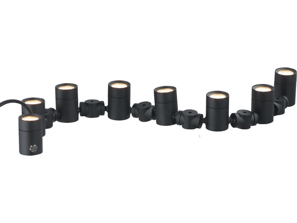 Tree Hugger 8-Light Outdoor Spot Light in Black