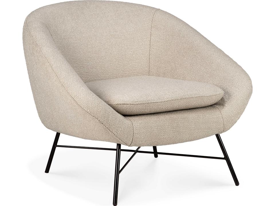 Barrow Lounge Chair Off-White Vintage Inspired
