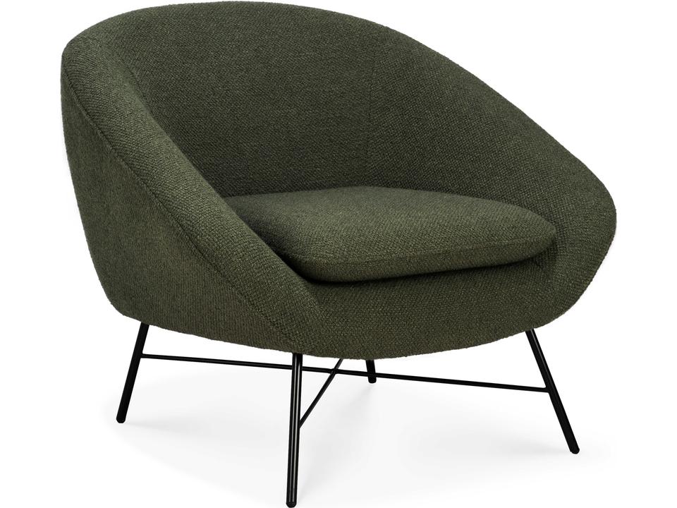 Barrow Pine Green Fabric Lounge Chair