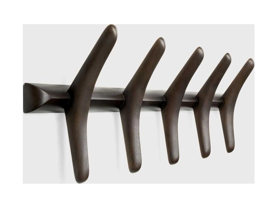Pi Mahogany Dark Brown Pi Wall Coat Rack