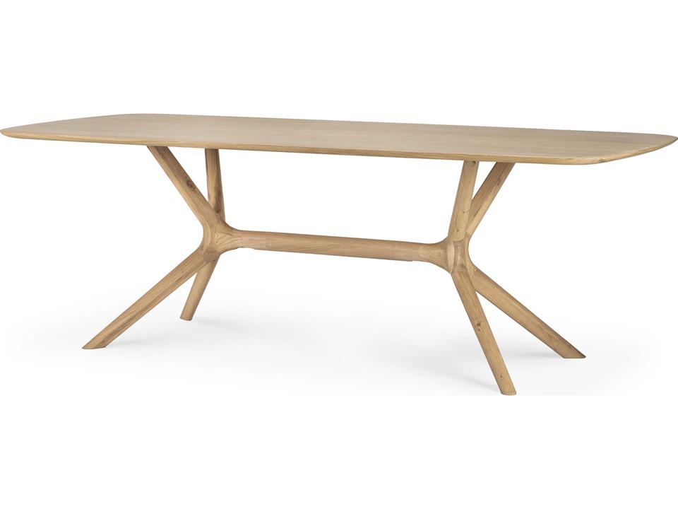 X Oak Dining Table Solid Wood