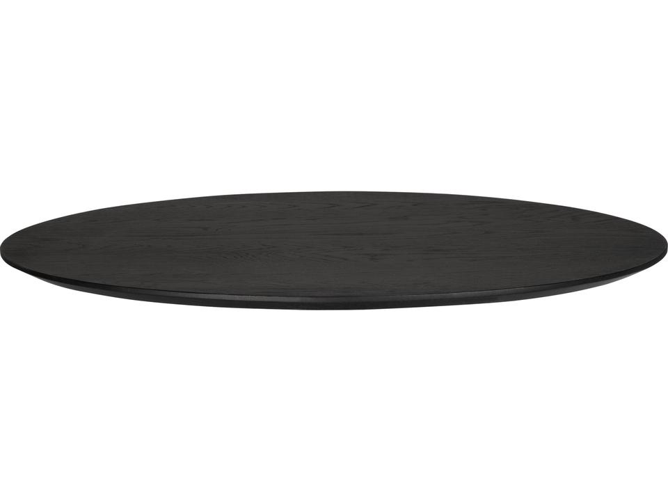 Blend Dining Table Top Varnished Oak Black Round