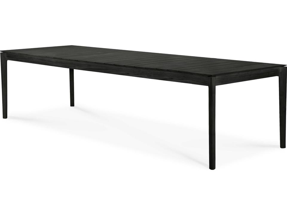 Bok Teak 79 Inch Rectangle Dining Table in Black