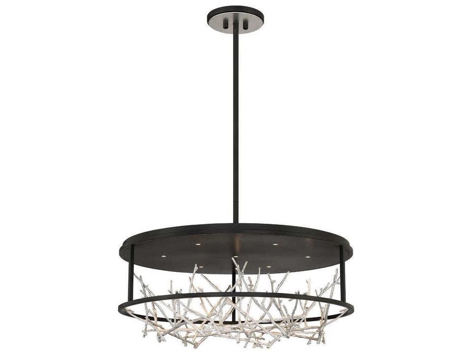 Aerie 7-Light Black Round Chandelier
