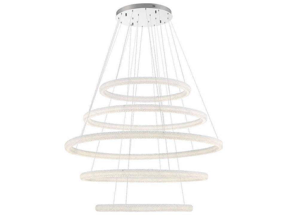 Sassi 1-Light Chrome Crystal LED Linear Chandelier