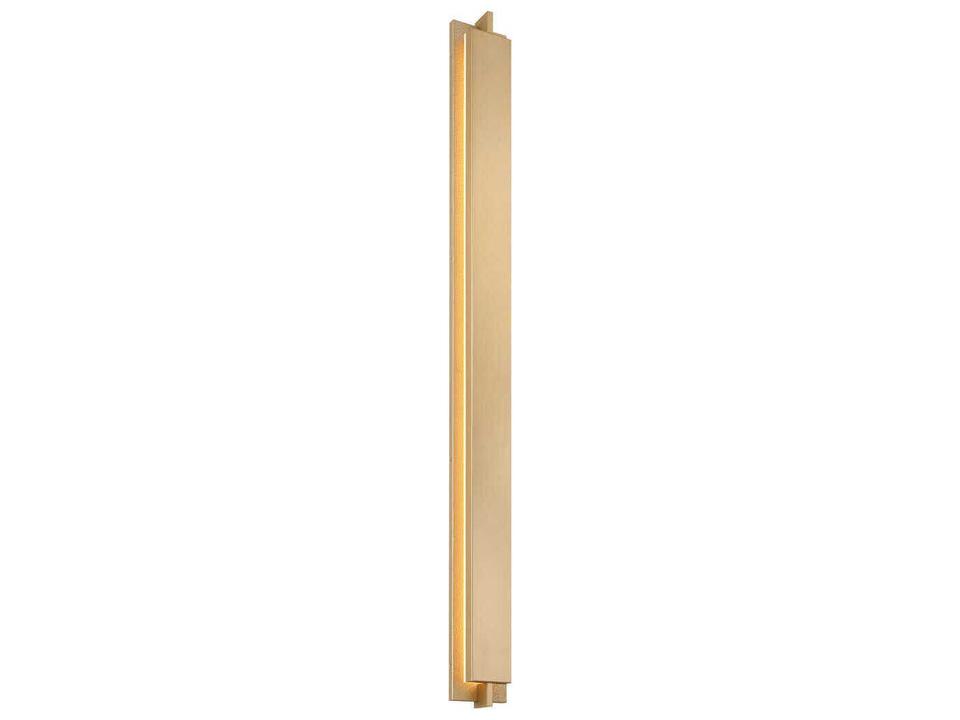 Tribek 1-Light Outdoor Wall Sconce in Gold with Textured Metal