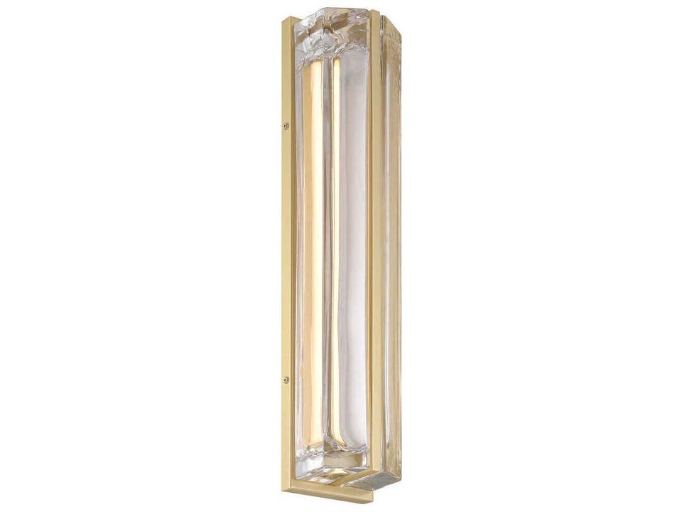 Langferd 1-Light Integrated LED Outdoor Wall Sconce in Gold