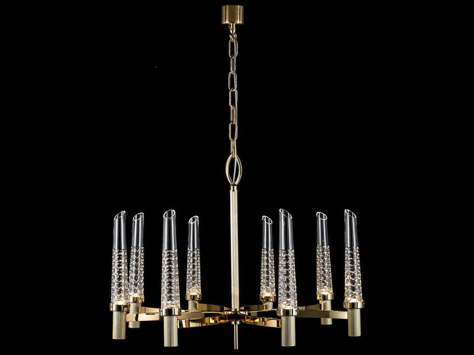 Mariner Luxury 8-Light LED Chandelier in Polished Brass