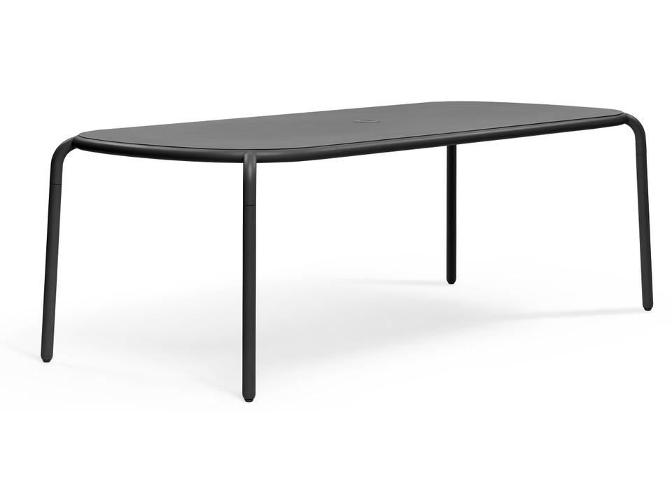 Toni Tablo 86.6"W x 39"D Rectangular Dining Table in Anthracite